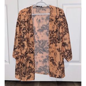 Floral Print Kimono